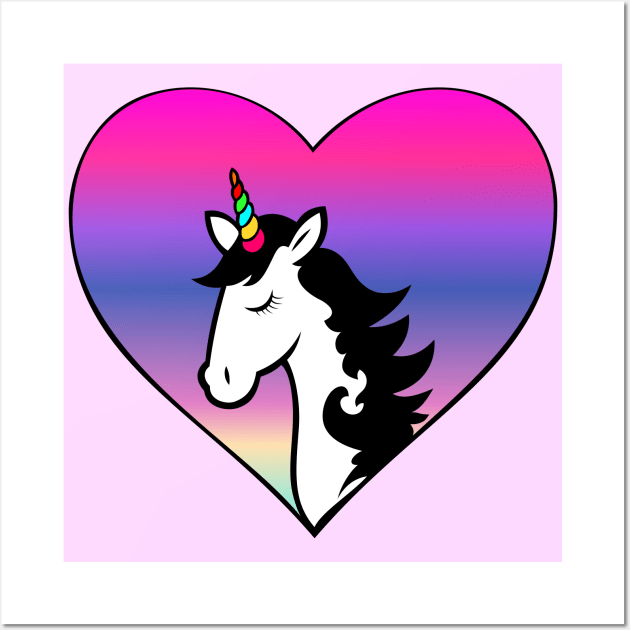 Unicorn Rainbow Sweetheart Wall Art by snknjak